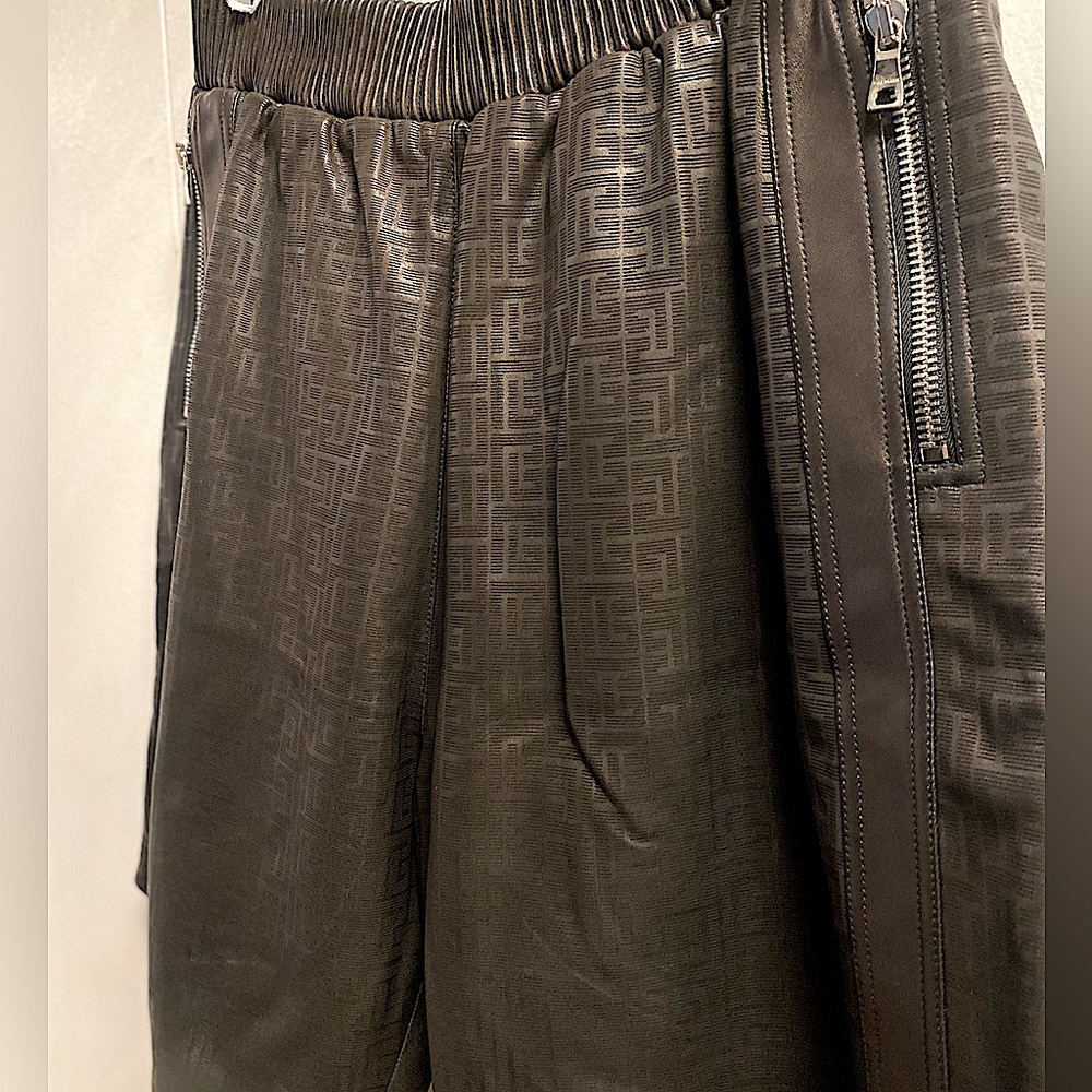 Balmain Monogram Leather Shorts - Picture 5 of 12